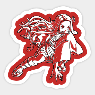 Demon Slayer Kamado Nezuko Action Custom Color Sticker